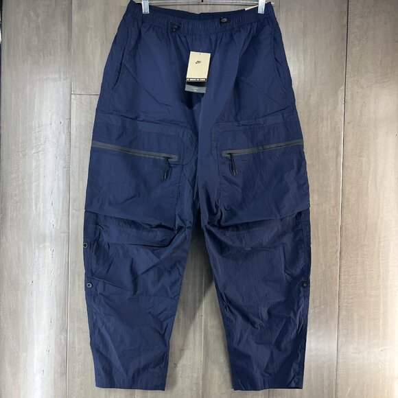 Nike Sportswear Tech Pack Woven Cargo Nylon Pants Blue Men's Medium HJ2940-451